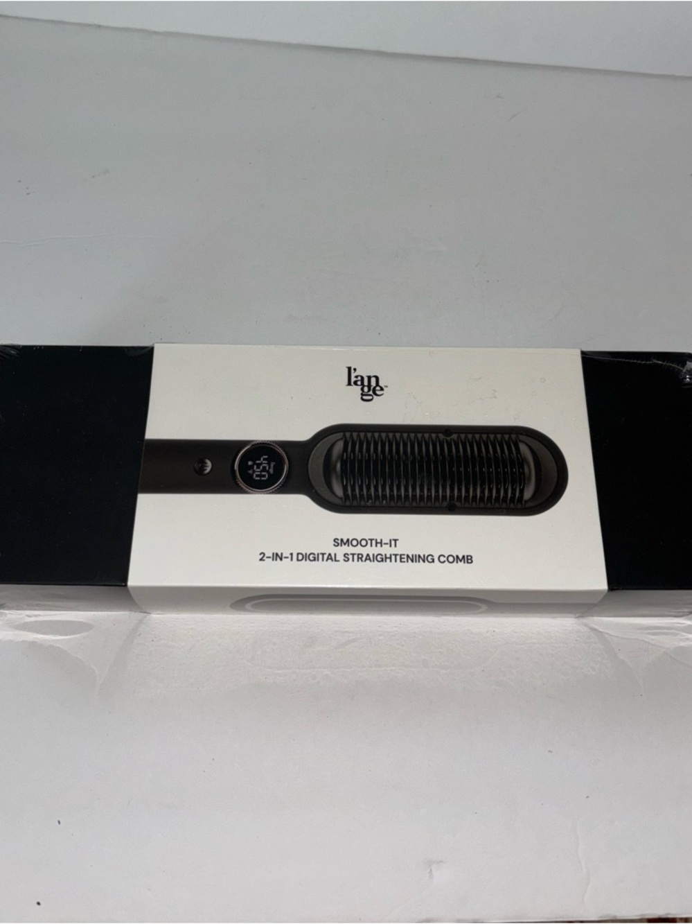 Lange Smooth-It 2-in-1 Digital Straightening Comb in Black
